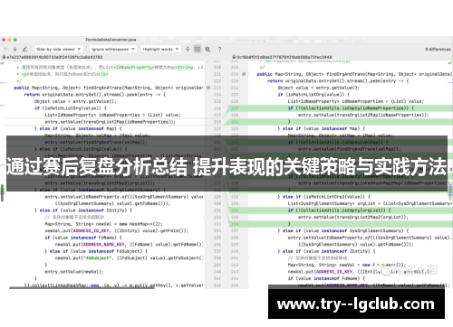 通过赛后复盘分析总结 提升表现的关键策略与实践方法
