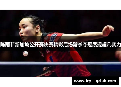 陈雨菲新加坡公开赛决赛精彩后场劈杀夺冠展现超凡实力 陈雨菲新加坡公开赛决赛精彩后场劈杀夺冠展现超凡实力